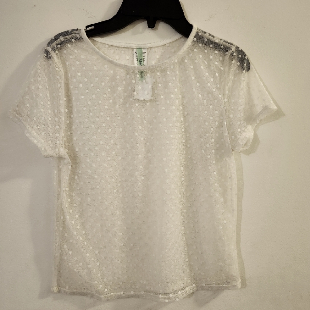 Sheer Swiss Dots Top